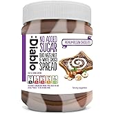 Diablo Hazelnut & White Chocolate Spread - Healthy Snacks with No Added Sugar - Gluten Free Hazelnut Spread for Adults - Natu