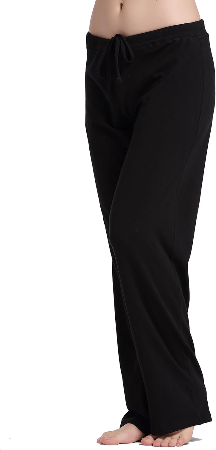 CYZ Womens casual stretch cotton pajama pants simple lounge pants charcoal at  Women’s Clothing store