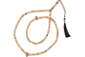 SANDALWOOD PRAYER BEADS Jerrahi Sufi Tariqah Tasbih Scented 8-mm Dhikr Necklace 11-bead Markers Tesbih Namaz Salah Misbaha Su