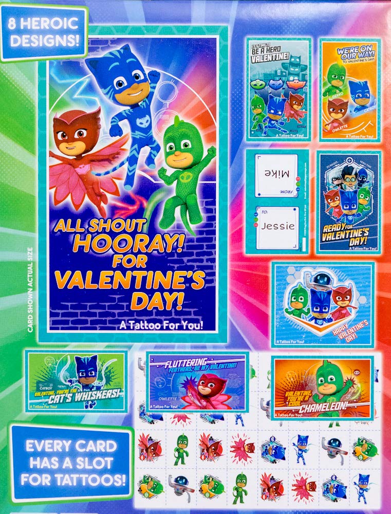 Amazon.com : Assorted Valentine's Day PJ Masks Heart Boxes with Milk ...