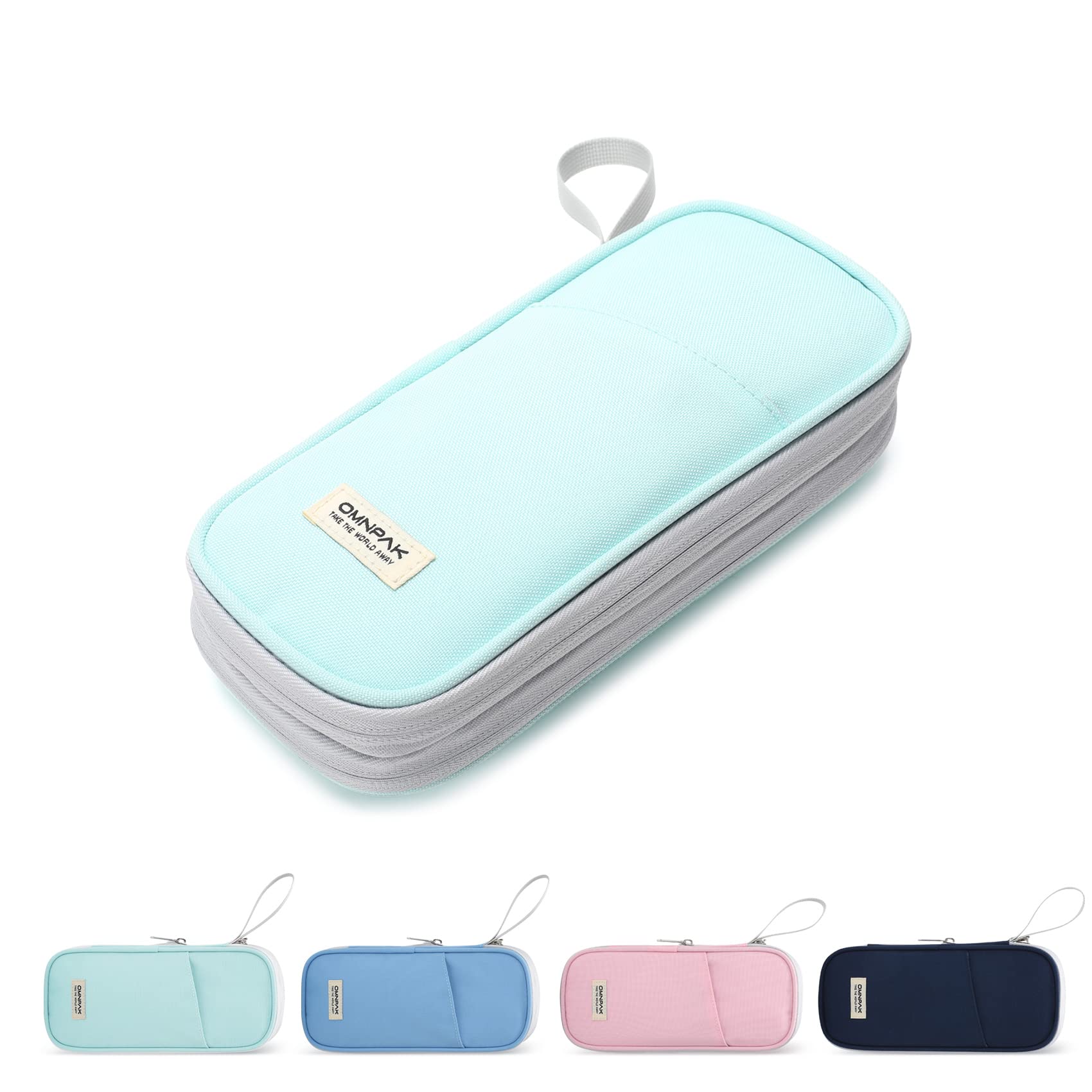 Omnpak Pencil Case Expandable Large Capacity School Student Teenage Cute Girl Boy Stationery Storage Spill Proof Scratch Resistant Pencil Eraser