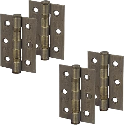 Decoranddecor Door Hinges Internal Fire Rated 3in 76mm Ball Bearing Antique
