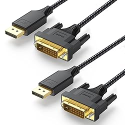DteeDck DisplayPort to DVI Cable 3ft 2 Pack, DP