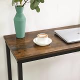 VASAGLE Bar Table Narrow Rectangular 100x40x90 cm Industrial Rustic view 5