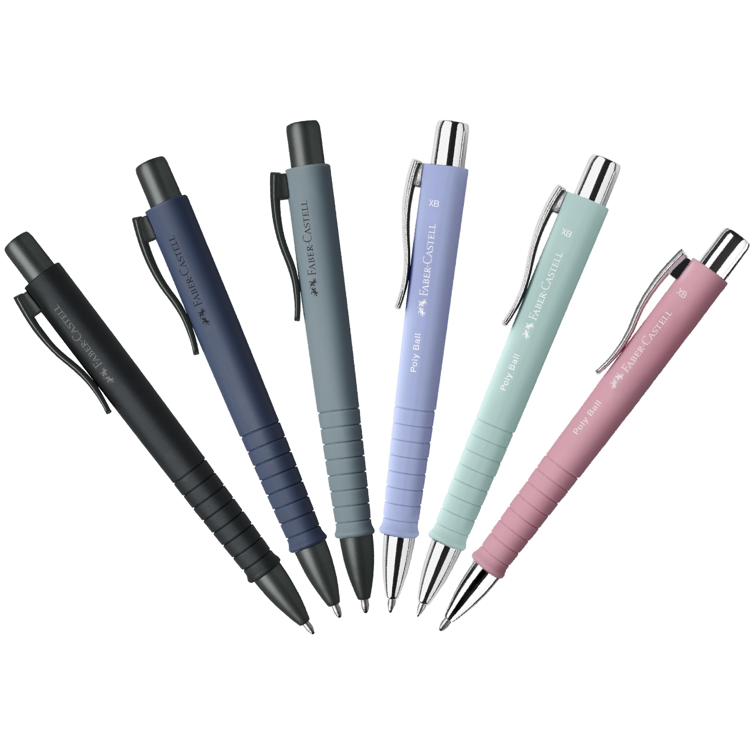 Faber-Castell Ballpoint Pen Poly Ball XB Set of 6