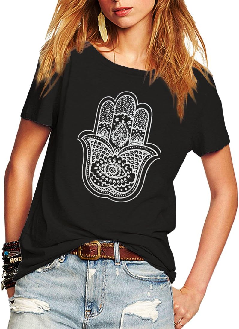Woman T Shirt Short Sleeve Street Style Hand Printed T-Shirt Casual Junior Tops Tees
