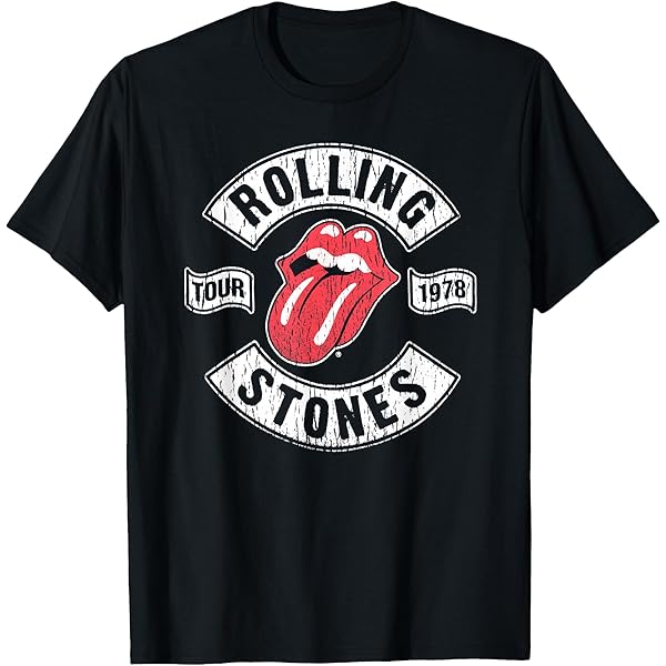 Amazon.com: Rolling Stones Official Script Tongue T-Shirt