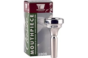 Denis Wick Classic Trombone Mouthpiece Silver Plated, 5880-12CS - V-Type Design for Focused Tone & Smooth Response - Small Shank Trombone Accessory for Clear Articulation - 24.7 x 6.5 x 6.1mm