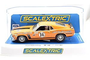 Scalextric Ford Mustang Boss 302 George Follmer #16 1:32 Analog Slot Race Car C4455