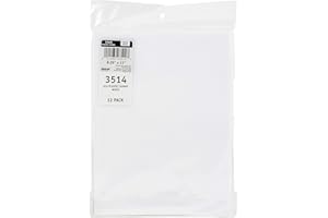 DESIGNWORKS INK DESIGN WORKS 14 Count Plastic Canvas Sheet - White/Pack of 12 (Sheet Size: 8¼" x 11"), for Counted Cross Stitch Projects