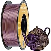 Kingroon PLA Filament, Multicolor Silk PLA Filament, Dual Color 3D Printer Filament, 1.75 mm, Dimensional Accuracy +/- 0.03 mm, 1kg Spool(2.2lbs), Gold Purple