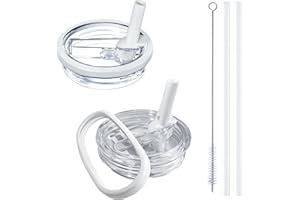 Aooiiysd 2 Pack Stanley Lid Replacement 40 oz, for Stanley Quencher H2.0 Cup Accessories, Spill-Proof Design, High-End Heat-Resistant Material (Milk White)