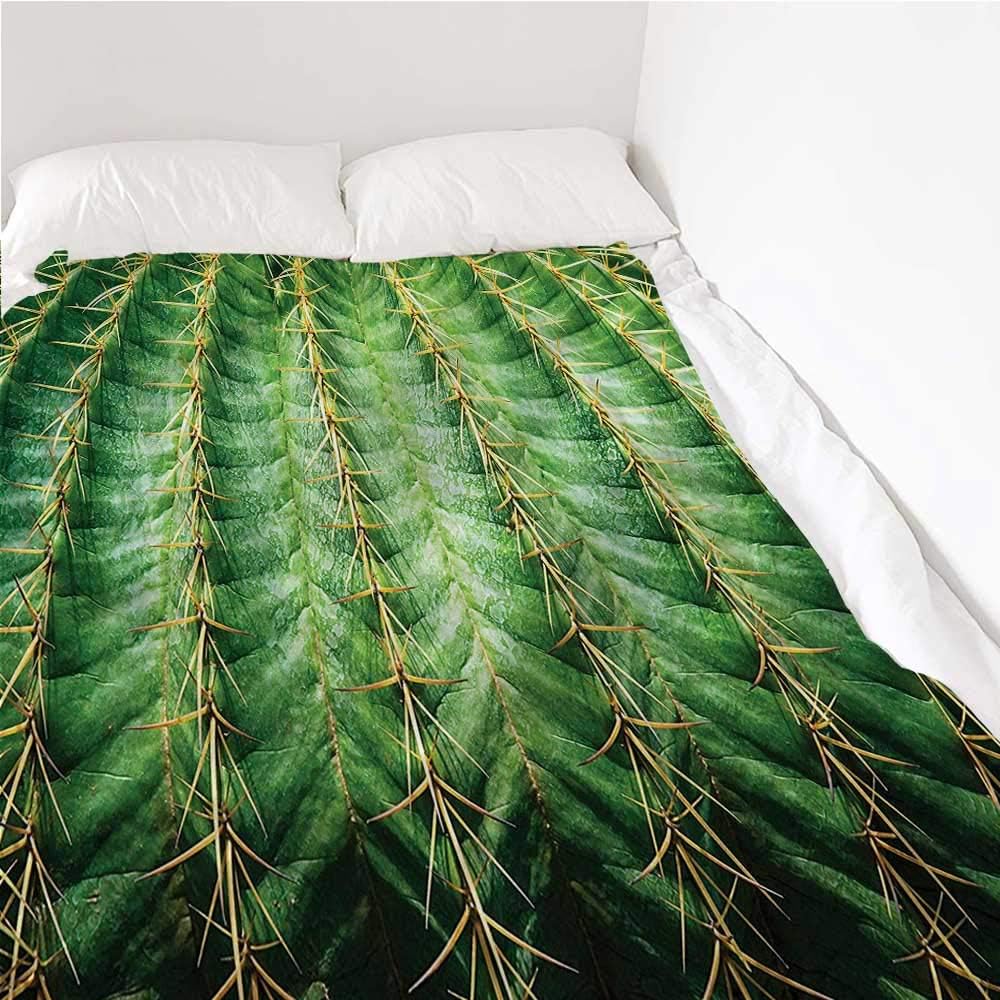 painting-home Bed Blanket Cactus, Desert Flower Zoom Photo Light Thermal Blanket Perfect for Warmer Climates 60 x 80 Inch