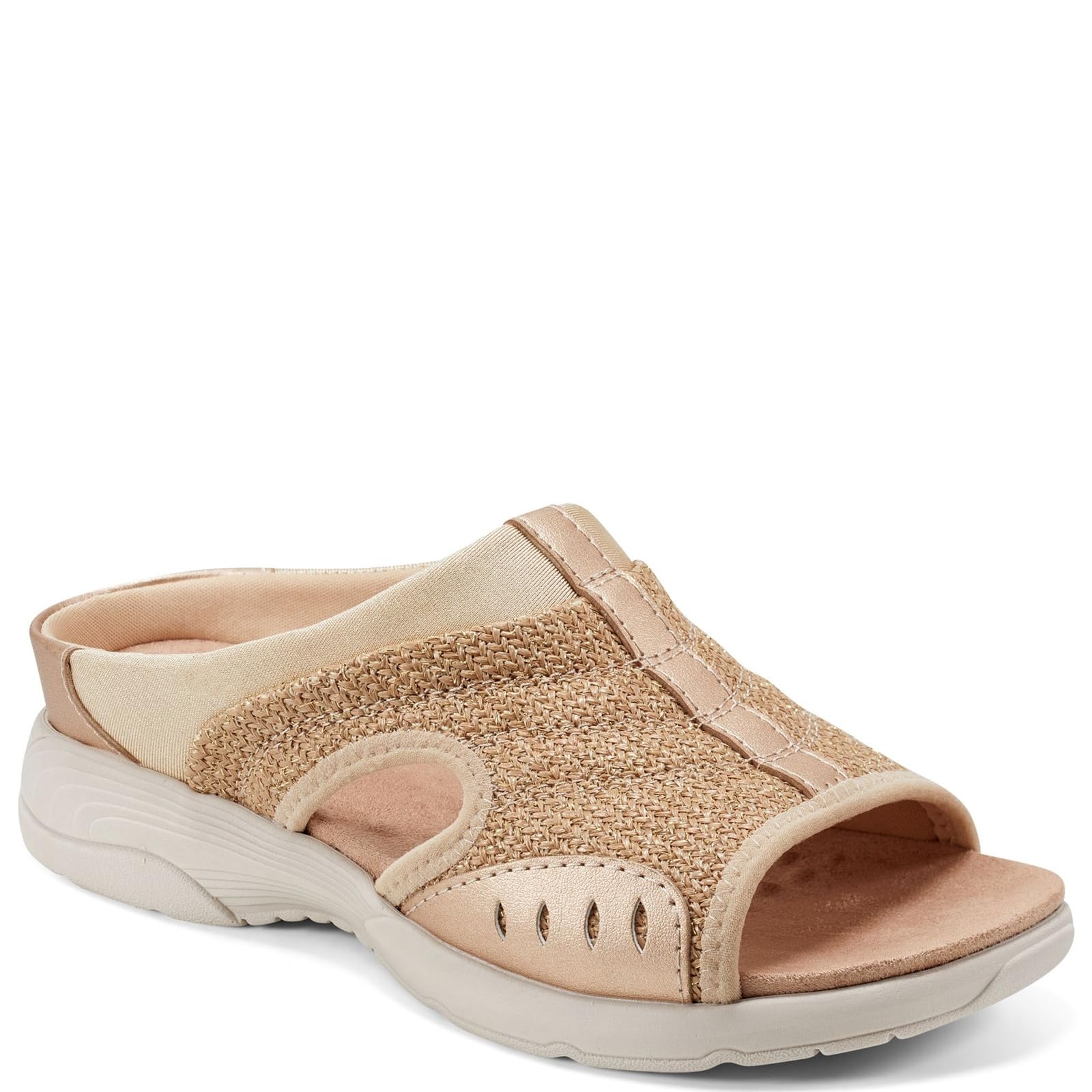 Easy Spirit Traciee2 Women's Slip On, 6.5 B(M) US, Natural-Woven-Gold Image