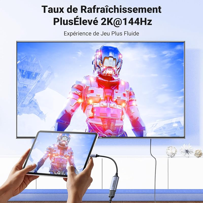 Adaptateur USB C vers HDMI Femelle Ultra Câble Thunderbolt 4/3 HDMI