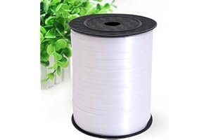 YARRD 500 Yards Curling Ribbon for Balloons – White Ribbon for Gift Wrapping Balloon String Plastic White Curling Ribbon for Gift Wrapping