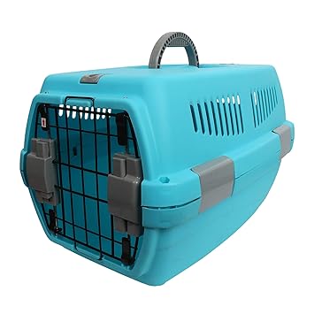 Emily Pets Door Two Side Open Pet Carrier (19-inch) (Blue)