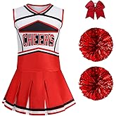 Colorful House Cheerleader Costume for Girls Cheerleader Uniform Outfit Child Cute Cheerleading Outfit for Halloween