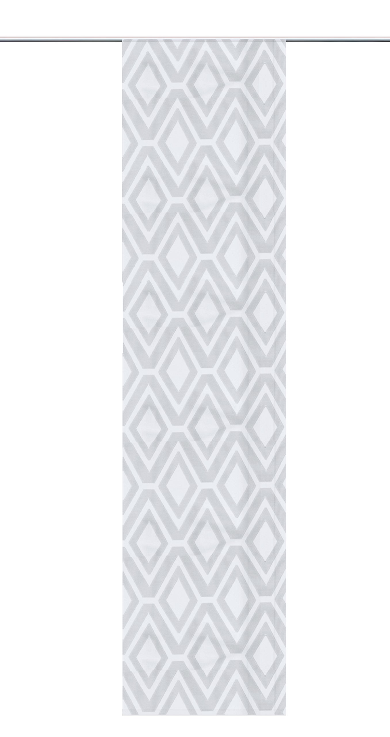 Home Fashion Voile Effect Diamond Pattern, Polyester, grey Panel Blind 245 x 60 cm