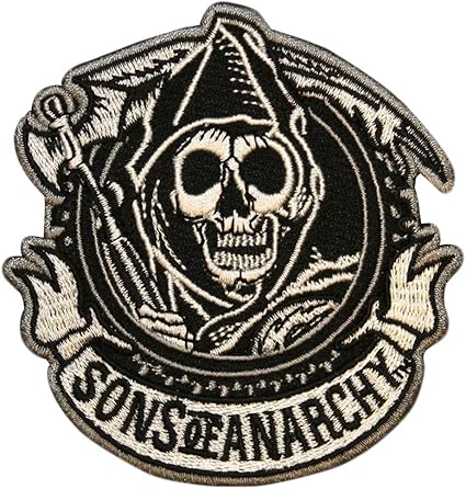amazon com sons of anarchy circle logo patch home kitchen sons of anarchy circle logo patch