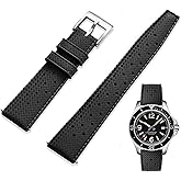 Niziruoup FKM Rubber Watch Strap Quick Release Tropical Style Fluororubber 18mm 19mm 20mm 21mm 22mm Soft Breathable Durable FKM Rubber Watch Band Universal Replacement Band Strap for Men Women