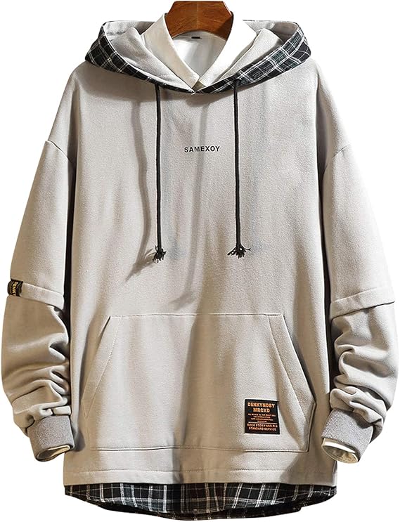 Amazon Ayistelu パーカー メンズ 秋服 長袖 プルオーバー 大きいサイズ フード付き ゆったり カジュアル メンズ 服 秋 冬 春 トレーナー パーカー 通販