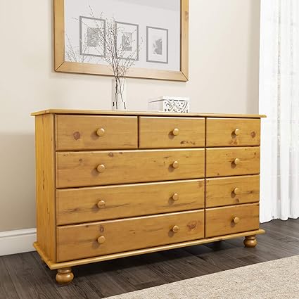 Hamilton 2 3 4 Wide Chest Of Drawers In Pine Amazon Co Uk