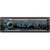 Kenwood KMM-X705 Excelon Digital Multimedia Car Stereo - Single DIN with Bluetooth, AM/FM HD Radio, Alexa Built in, Variable Color, SiriusXM