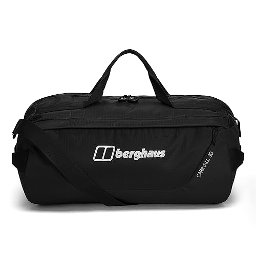 Berghaus Unisex Carry All Mule Holdall Duffel Bag | Compact and Lightweight | Detachable Shoulder Stap, Black/Black, ONESZ