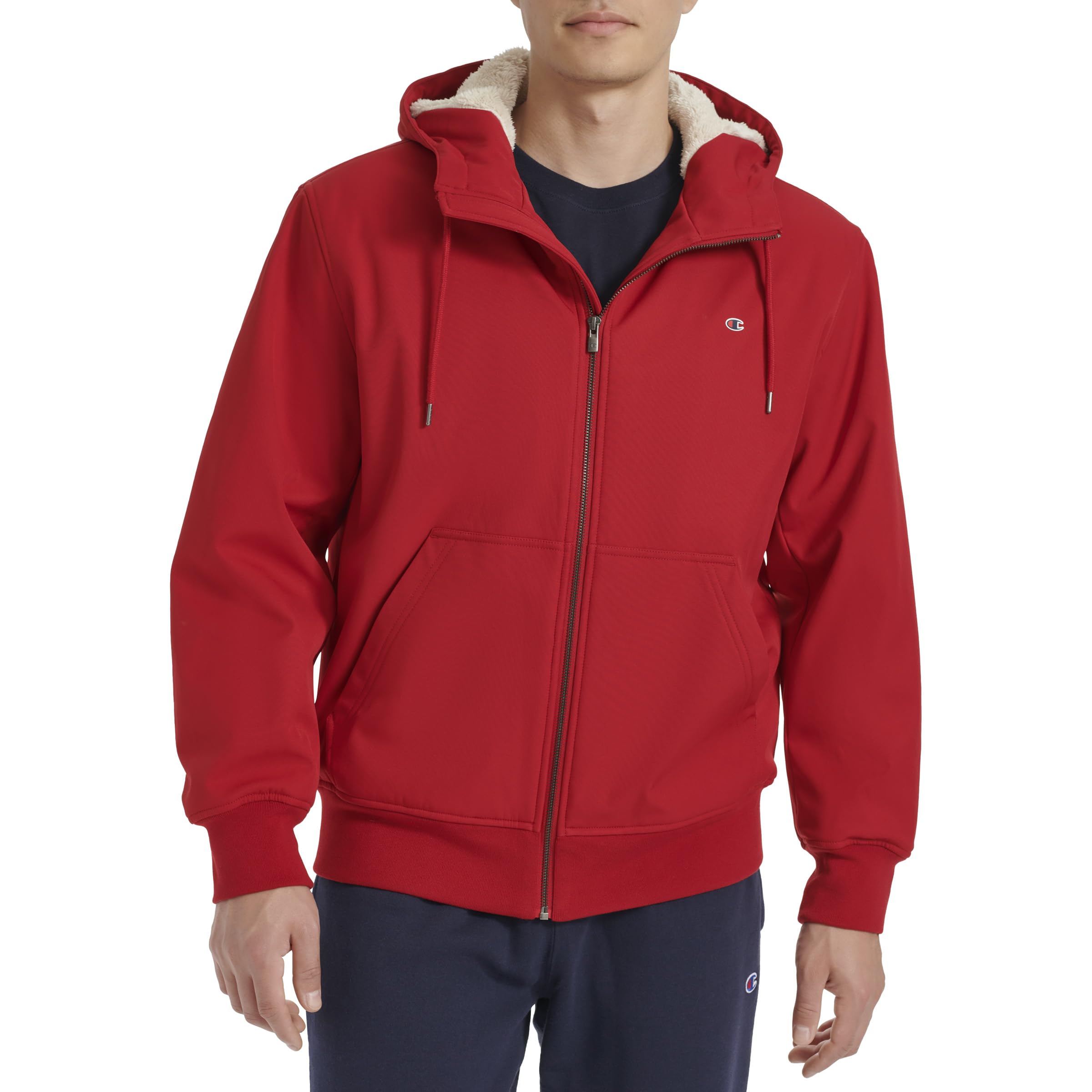 Champion Men’s Sherpa Lined Hoodie, Chili Pepper