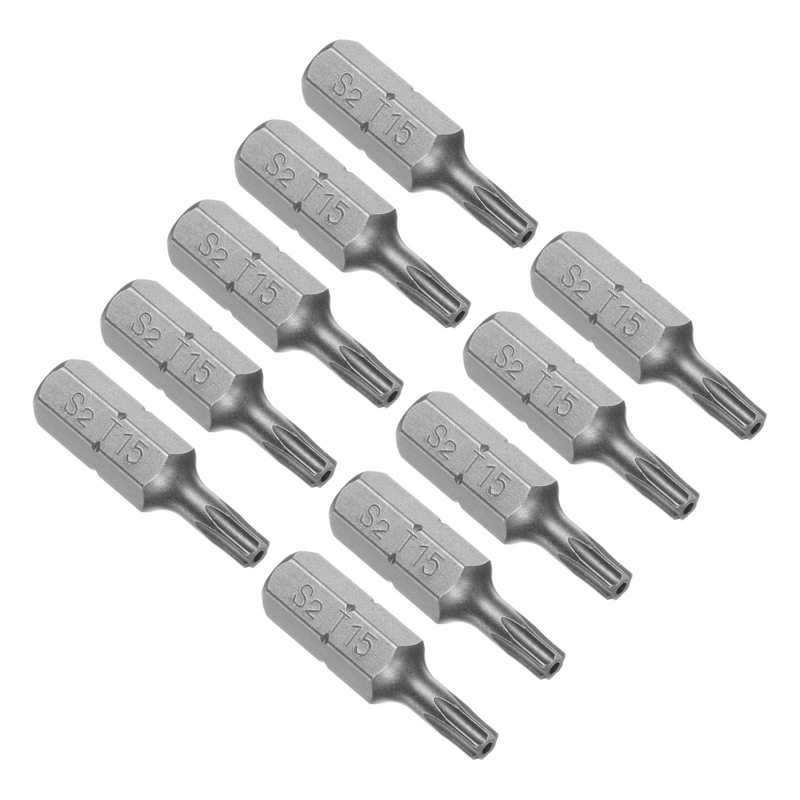 CoCud Torx Screwdriver Bits, 1/4" Hex Shank 25mm Long T15, Magnetic Screwdrivers Bit - (Applications: for Car Maintenance), 10-Pieces
