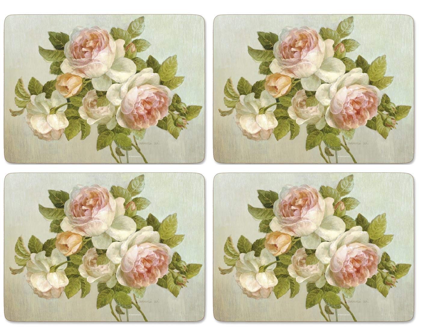 Pimpernel Antique Roses Placemats - Set of 4 Large