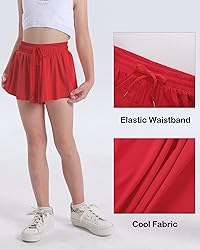 KEREDA Girls Flowy Shorts,Butterfly Shorts for Teen