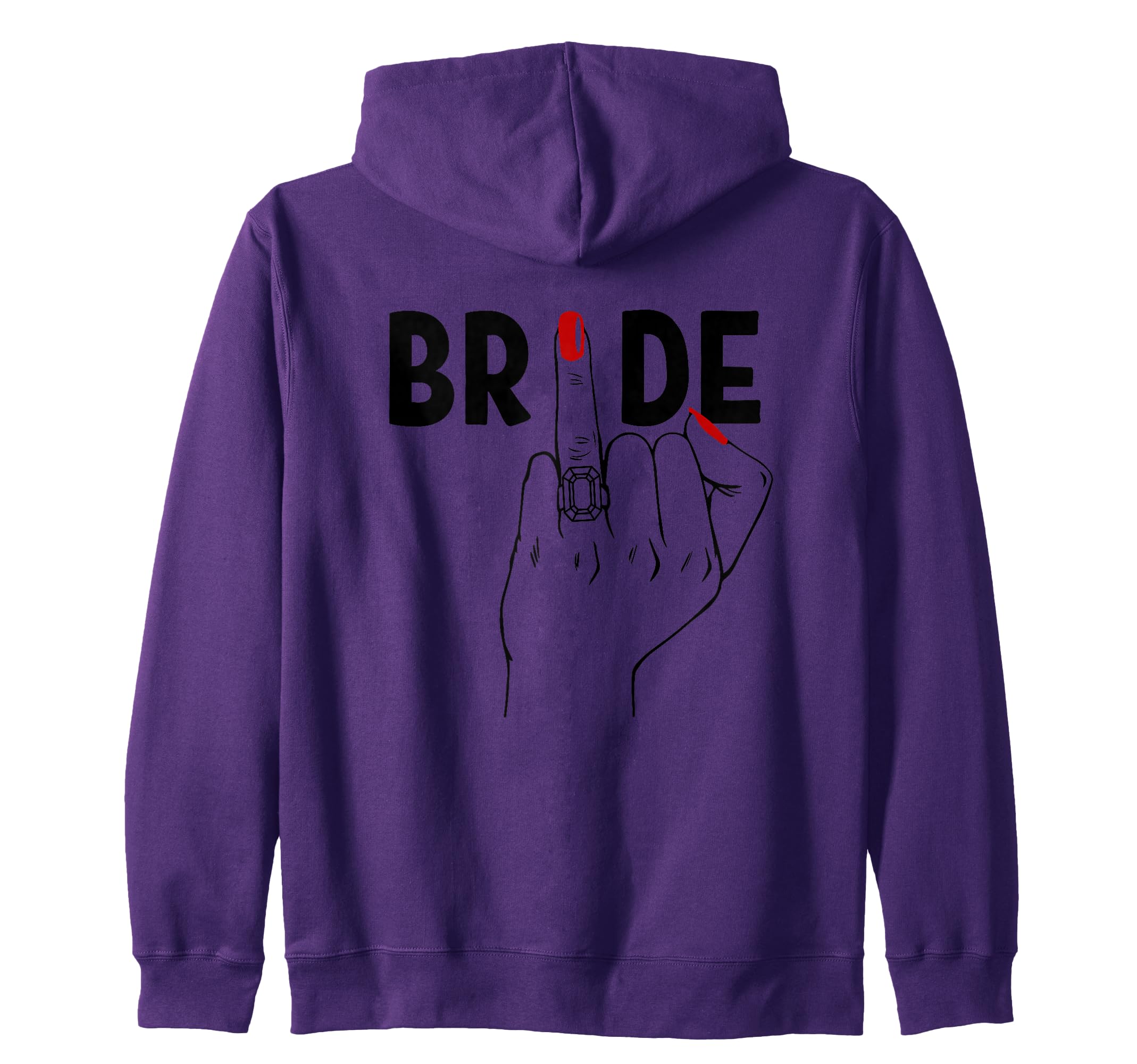 Cute Wedding Honeymoon Bachelorette Finger Ring Fiance Bride Zip Hoodie