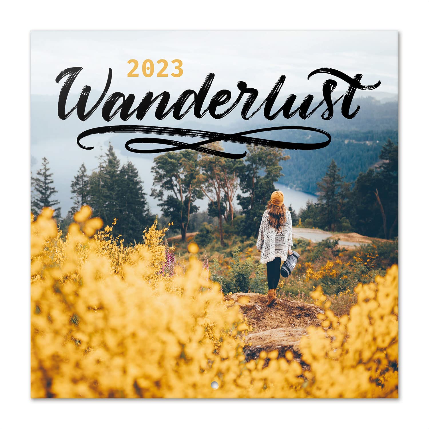 Grupo Erik Wanderlust Wall Calendar 2023 12' X 12' FSC| 12 Month Planner | Square Wall Calendar 2023 | Family Planner Calendar 2023 | Travel Calendar 2023 | + 4 Bonus Months