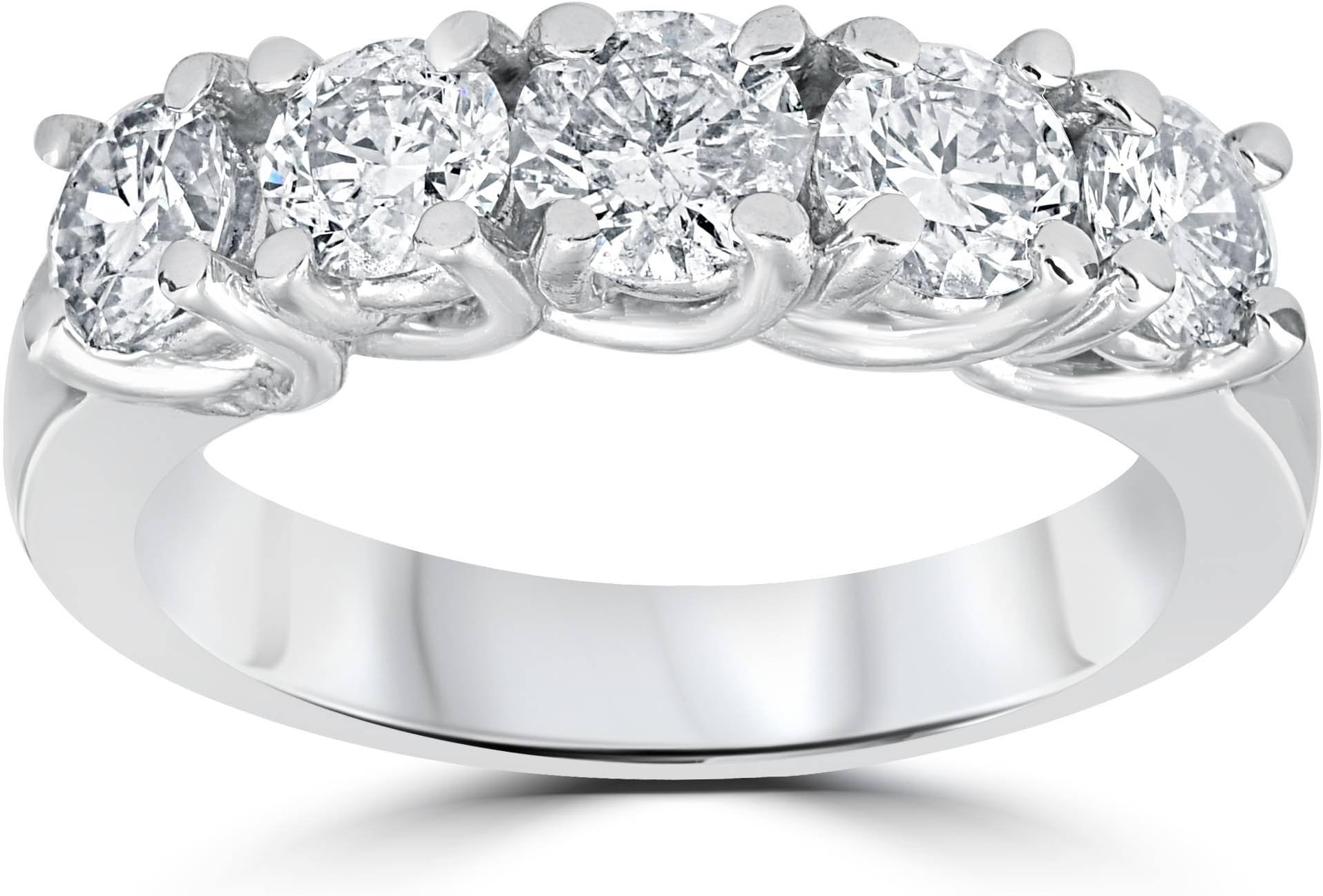 1 1/2ct Diamond Wedding Anniversary Band 14k White Gold Ring
