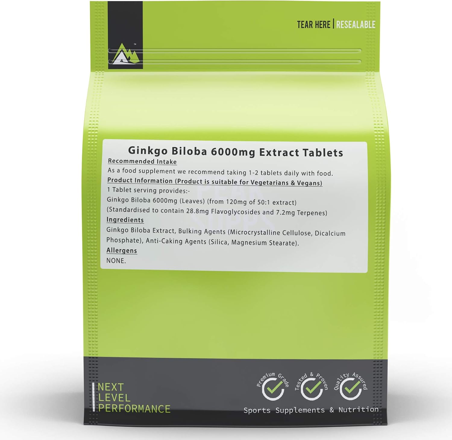 Ginkgo Biloba Tablets - 360 Pills - 6000mg Extract, 360 Count (Pack of 1) - Image 3