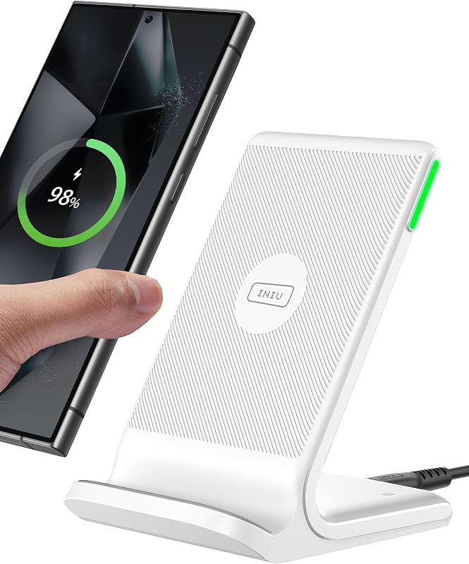 Caricatore Wireless per iPhone, 15W Stazione di Ricarica Wireless