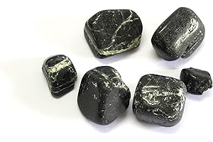 JET INTERNATIONAL Jet Black Tourmaline 100 Grams Tumbled | Polished Crystals Healing | Natural Stones | Feng Shui | Chakra Balancing | Good Luck | Reiki Gift | Home Decor A Grade Approx. 0.75" to 1 Inch