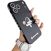 Yonds Queen for iPhone 17 Pro Cute Case, Cool Cartoon Astronaut Space Planet Moon Design Stylish Soft TPU Bumper Shockproof Anti-Slip Protector Case (iPhone 17 Pro, Planet)