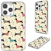 for iPhone 13 Pro Max Case,AKORAVO Full Protective Shockproof Slim Soft TPU Clear Phone Cover Cases Design for Women Men Girl iPhone 13 Pro Max 6.7,Cute Cartoon Animal Pet Dog Dachshund Paw