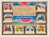 Melissa & Doug My First Wooden Stamp Set Vehicles - 8 Stamps, 2 Ink Pads