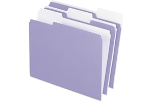 Pendaflex Two-Tone Color File Folders, Letter Size, 1/3 Cut, Lavender, 100 per Box (152 1/3 LAV)