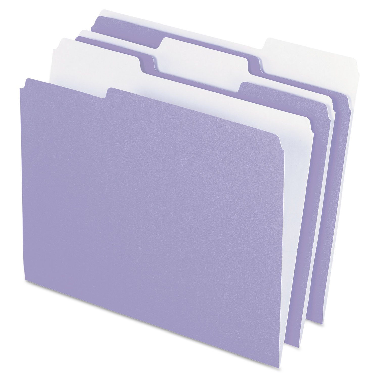 Pendaflex Two-Tone Color File Folders, Letter Size, 1/3 Cut, Lavender, 100 Per Box (152 1/3 LAV)