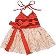 Baby Girl Moana Fancy Dress Romper Sister Matching Ruffle Lace Outfits Costume