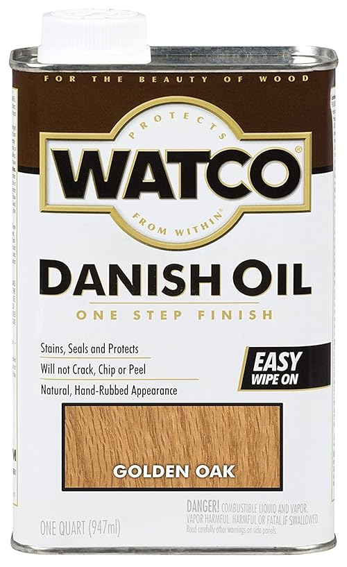 Watco 65141 Danish Oil Wood Finish, Quart, Golden Oak