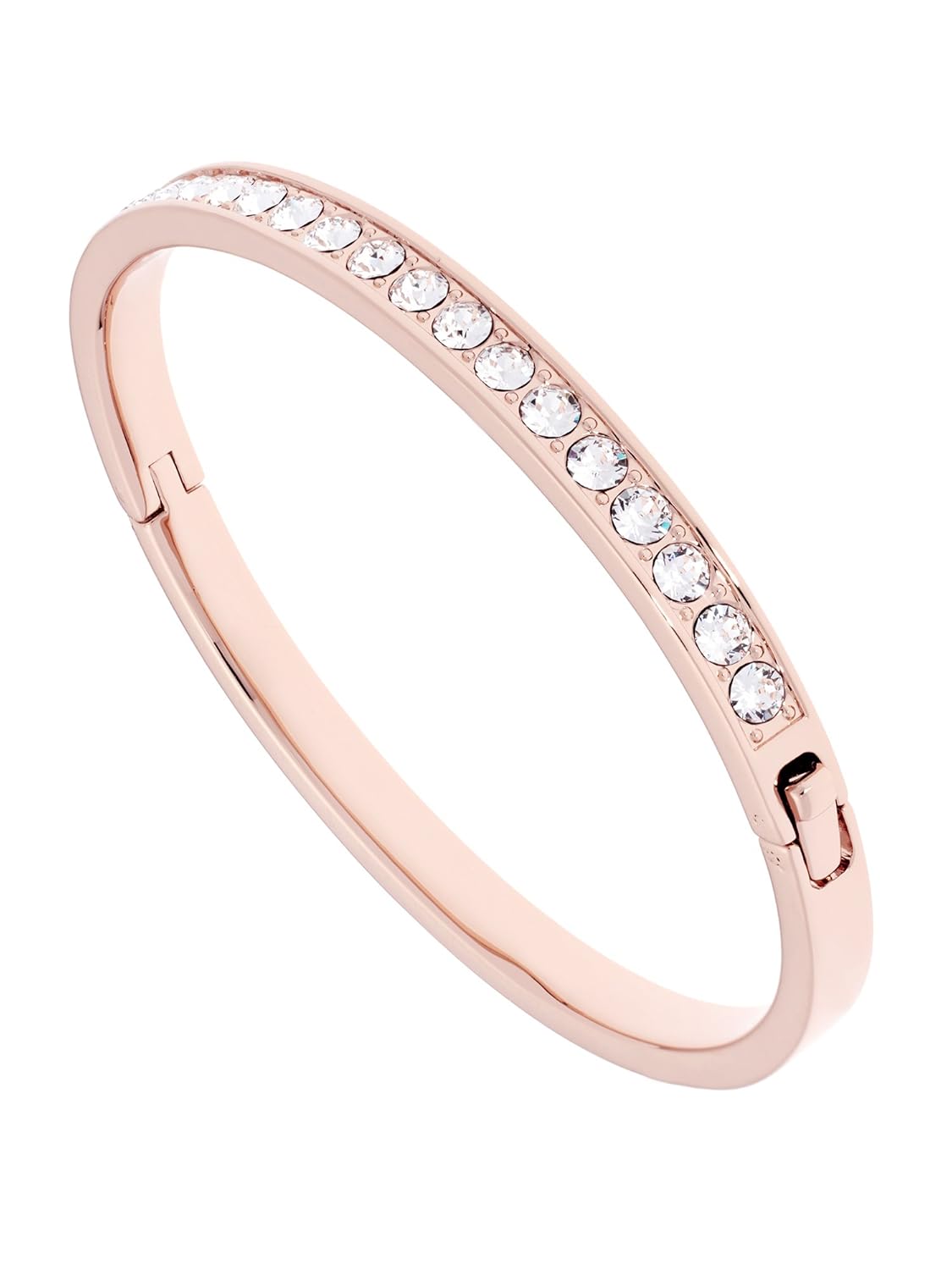 Ted Baker Clemara Swarovski Crystal Bangle, Rose Gold/Clear Crystal