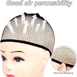 Bezavea 6pc Nylon Wig Cap Net Elastic Stretchy Mesh for Long Short Hair Men view 5