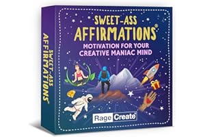 Sweet-Ass Affirmations Deck by Rage Create - 60 Hilarious, Unfiltered Motivational Affirmation Cards to Brighten Your Bad Day in 10 Seconds or Less