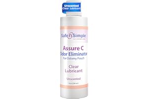 Safe n' Simple Assure C - Clear Lubricating Ostomy Pouch Deodorant - Colostomy Bag Odor Eliminator - Colostomy Deodorizer Lubricant - 8 Fluid Ounce Drops